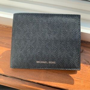 Michael Kors MK Black and Gray Monogrammed Men’s Wallet